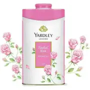 Yardley English Rose Talc: 100g Perfumed Deodorizing Luxury Powder