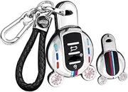 ontto Metal Car Key fob Cover case Fit for BMW Mini Cooper F54 Clubman F55 F56 F57 F60 Countryman Keyring Silicone Key Shell Holder Bag Keychain Protector Accessories 3 Button Pink