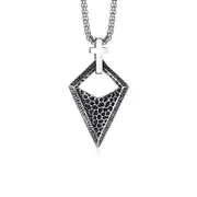 Stainless Steel Arrowhead Cross Necklace