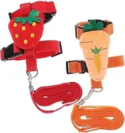 Abaodam 2 Sets Adjustable Rabbit Harness Leash Kit Wear Resistant Pet Leash for Outdoor Use for Hamsters Bunnies and Animals