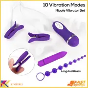 10 Speed Nipple Breast Vibrator Powerful BDSM Clitoris Stimulator Female Sex Toy