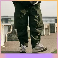 在飛比找蝦皮商城精選優惠-【CLAN】寬鬆大口袋工裝褲 縮口 機能 日系 工裝 傘兵褲