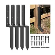 Thicker Steel Fence Post Repair Kit, Anchors Ground Spikes, Decking Posts, Su...