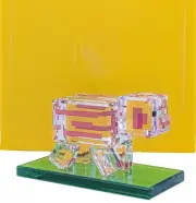 New 100% Authentic SWAROVSKI Pink Crystal Minecraft Pig Figurine Decor 5701273