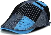 [M MOACC] Men's Beret Hat Cotton Buckle Adjustable Newsboy Hats for Men Driving Flat Caps Cabbie Gatsby Cap, Hat-a1-black, One Size