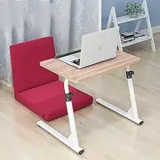 Overbed Table, Laptop Desk Height Adjustable Bed Table Foldable Side Tables for Hospital Nursing Reading Eating(B)