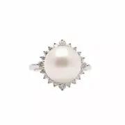 South Sea Pearl and Diamond Halo Dress Ring