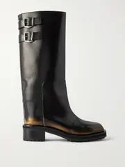 [Jimmy Choo] Jimmy Choo - Brooklyn Embellished Leather Boots - Black - IT42 IT 42 Black