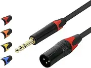 SWAMP Colour Coded XLR male to TRS Cables - Studio Balanced Line Level Signals - Orange - 150cm