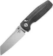 Bestech Knives Slasher Axis Lock D2 Blade Black Canvas Micarta Handle BG43A-1