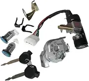 Ignition Barrel Key Switch for 100 125 GY6 125 5 Wires Motorbike Lock Motorcycle Ignition Switch Key Set Motorcycle Scooter Electric Switch Lock Set Motor Ignition Key Switches(30MM)