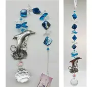 Large Dolphin Crystal Suncatcher gift, rainbow suncatchers handmade in Australia