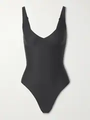 [SKIMS] SKIMS - Skims Body Unlined Plunge Thong Bodysuit - Onyx - Black - S S Black
