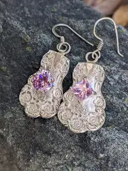 Gorham Buttercup Vintage Sterling Silver Teaspoon Handmade Earrings .A35c