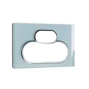 Clipsal Saturn Series Gride Plate and Cover for Double Powerpoint - Ocean Mist - 4025C-OM