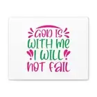 Psalm 46:5 God Is With Me Pink Green Christian Wall Art Bible V