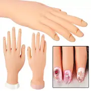 Practice Model Hand Nail Art Trainer Hand Fake Hand For Acrylic Gel Bendable Use