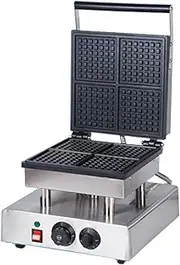 Belgian Waffle Maker Nonstick 2-Slice Waffle Iron Electric Waffle Machine Commercial For Fluffy Golden Waffles Double-Sided Uniform Heating Suitable For Restaurant Bakeries Snack Bar