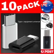 10 PACK Micro USB to Type-C FEMALE MALE Adapter Converter USB-C Data Cable OTG