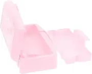 Minkissy Nail Art Tray Plastic Tray Nail Art Tool Nail Art Tray Storage Case Plastic Tray for Nail Art (Pink)