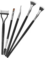 5pcs Mascara Brush Set Eye Tool Y Comb Lash Lift Brush Eyebrow Eyeshadow Blending Brush Eyelash Curler Refills Eye Brow Brush Angled Makeup Brush Highlighter Brush