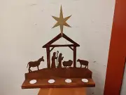 Nativity Set with Candles