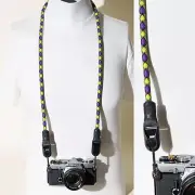 Purple, Black & Lime Green Climbing Rope Neck Strap w/ 2x Peak Design Anchors