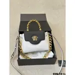 全國購 VERSACE 範思哲牛皮VERSACE LA MEDUSA 手提包 斜挎包 單肩包 經典黑金配色 造型百搭