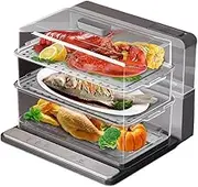 Electric Foldable 3-Tier Food Steamer, Small Multi-Functional Large Capacity Desktop Multi-layer Seafood Steam Box, Large-Capacity Breakfast Machine, 24-hour Smart Appointment