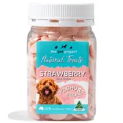 The Pet Project Yoghurt Drops Dog/Pet Training Treat Strawberry Flavour 250g