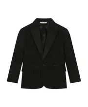 peak lapel single-breasted blazer 10Y Black