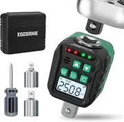 KOEORWS 1/2-Inch Digital Torque Adapter, 12.54-250.8 Ft.lb/17-340 N.m, Electronic Torque Wrench Converter with ±2% Accuracy, Preset Function, Data Storage, 3/8” & 1/4” Adapter for Bike, Moto, Car