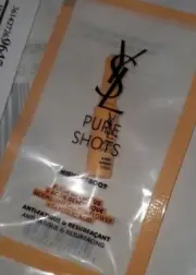 YSL PURE SHOTS NIGHT REBOOT SERUM SAMPLE - ANTI-FATIGUE & RESURFACING 0.03 FL OZ