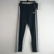 Adidas 'Climalite 3 Stripe Legging, Size M 10/12 - Black/White Girl's Youth