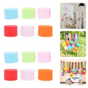 12 Rolls Colorful Birthday Streamer Crepe Paper Ribbon Tissue Paper Streamers