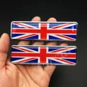 2x Metal Union Jack UK Flag Car Emblem Badge Motorcycle Fuel Tank Sticker Decal