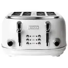 Heritage 1500-Watt 4-Slice White Wide Slot Retro Toaster with Removable Crumb Tr