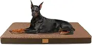 Patas Lague Orthopedic Jumbo Dog Bed for Extra Large Dogs 56''X40'', Soft Comfortable Waterproof Egg Crate Foam Jumbo Pet Beds Mat with Removable Washable Cover, Brown