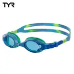 美國TYR SWIMPLE TIE DYE-BLUE GREEN舒適抗UV兒童泳鏡-藍色