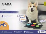 6 PCS Saba Pet Interactive Recordable Speaking Buttons Dog Training Toy AU
