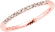 [Stackable Knuckle Rings] (9) - 14k Rose Gold Dainty Diamond Stackable Ring