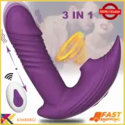Wearable Vibrator Dildo Thrusting Sucking Clitoris G-Spot Massager Sex Toy Adult