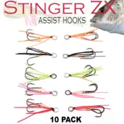 10x Stinger Retrofit Replacement Hooks for Ecogear VX ZX Blade Vibe Lures Bream