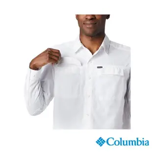 【Columbia 哥倫比亞 官方旗艦】男款- Omni-Wick快排防曬長袖襯衫-白色(UAE06510WT / 排汗.防曬.機能)