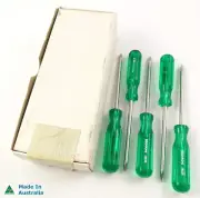 SIDCHROME SCREWDRIVER MADE AUSTRALIA ORIGINAL BOX W STICKER LIMITED VINTAGE x 5