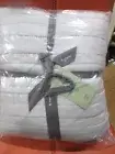 West Elm Dobby Ladder stripe Coverlet twin frost gray New w tag