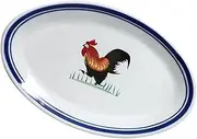 MAGICLULU 1pc Retro Plate Ceramic Snack Dish for Salad Fruit and Hot Pot Tableware for Home Dining and Casual Gatherings