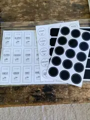 30 Spice Jar Labels Front And Top