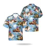 US Army M1 Abrams Tank 4th Of July Hawaiian Shirt Gift For Veteran