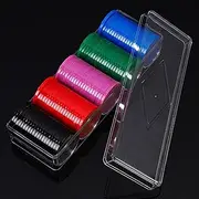 Poker Chip Holder,5 Grids Poker Chip Display | Clear Acrylic Chip Trays for Standard Size Chips, Clay Chips10 Total Trays, Each Holds 100 Chips